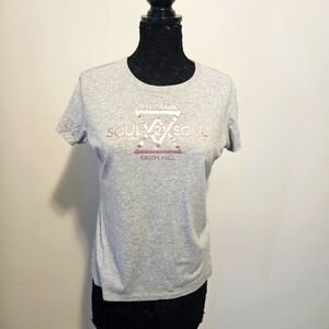 Faith Hill and Tim McGraw "Soul 2 Soul Concert Tour Ladies XL Gray/Pink